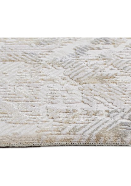 Skye Çizgili Krem Akrilik Dikdörtgen Modern Desenli Akrilik Hav Vermeyen Leke Tutmayan Kolay Temizlenen Yumuşak Makine Salon Yolluk Mutfak Halı modelleri