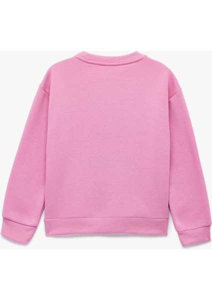 Uzun Kollu Bisiklet Yaka Şardonlu Baskılı Sweatshirt fiyatları