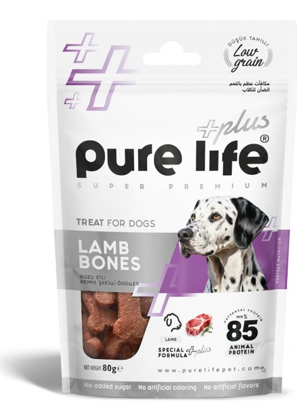 Purelife Plus Kemik Ödül Maması Kuzu Etli 80GR