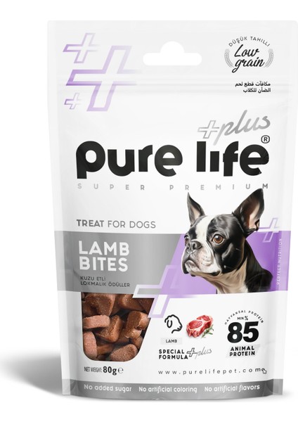 Purelife Plus Kuzu Etli Köpek Ödül Maması 80GR