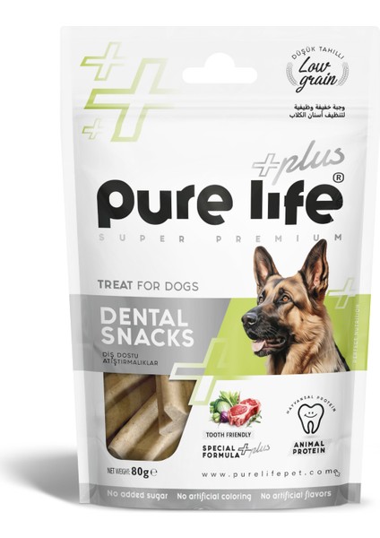 Purelife Plus Diş Dostu Köpek Atıştırmalıkları 80GR