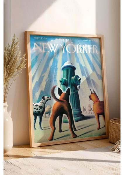 The New Yorker Çerçeveli Tablo June 27 2005 - Yazın Köpek Günleri Tablosu