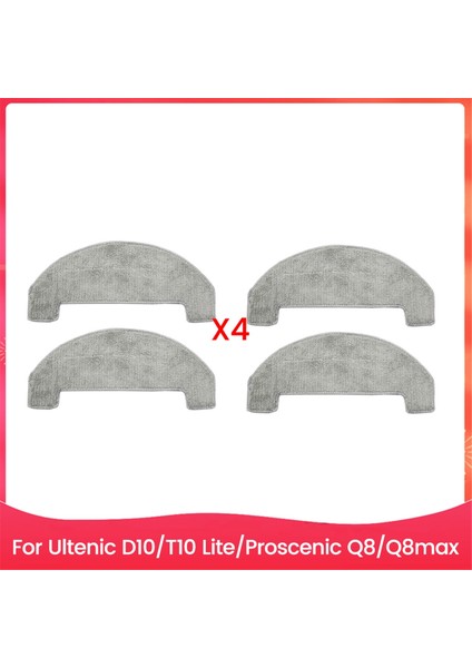 Ultenic D10/T10 Lite Proscenic Q8/Q8MAX Elektrikli Süpürge Parçaları Için Paspas Bezi Verimli Ev Temizlik Aksesuarları 4 Adet (Yurt Dışından)