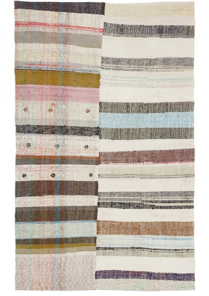 Atina Bej Eskitme Yün Modern Desenli Yün Hav Toz Vermez Leke Tutmayan Salon Yolluk Mutfak El Dokuma Halı