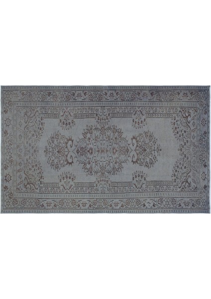 Gri Göbekli Yün Modern Desenli Yün Hav Toz Vermez Leke Tutmayan Salon Yolluk Mutfak El Dokuma Halı