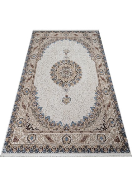 Hoshiarpur Klasik Mavi Polyester Dikdörtgen Modern Desenli Akrilik Hav Vermeyen Leke Tutmayan Kolay Temizlenen Yumuşak Makine Salon Yolluk Mutfak Halı fırsatları