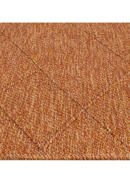 Nebula Geometrik Turuncu Polyester Dikdörtgen Modern Desenli Akrilik Hav Vermeyen Leke Tutmayan Kolay Temizlenen Yumuşak Makine Salon Yolluk Mutfak Halı modelleri