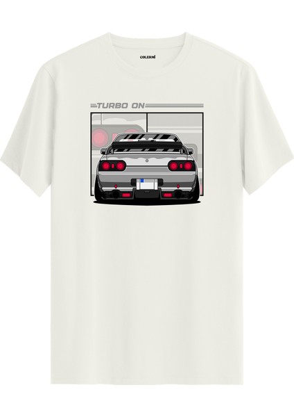 Turbo Spor Araba Baskı Tasarım %100 Pamuk Premium Kumaş Tişört