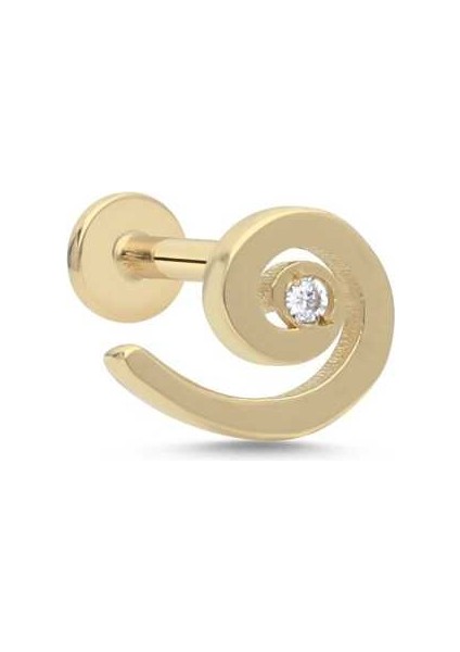 Spiral Taşlı Tragus Piercing