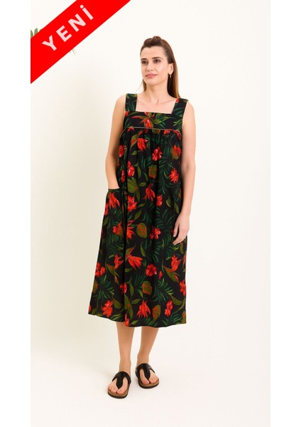 Pamuklu Kumaştan Geniş Kesim Yeni Desen Cepli Büyük Beden Ev Elbise fiyatları