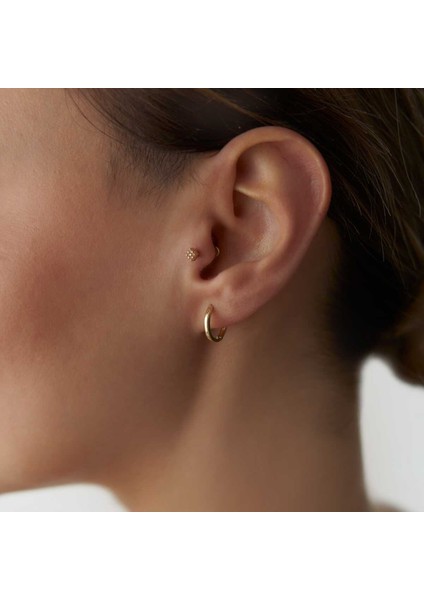 Mi Klasik Kilitli Halka Küpe