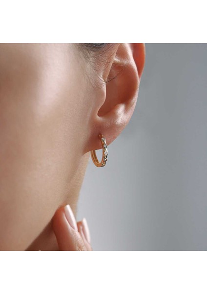 Bakla Sıra Taşlı Küpe