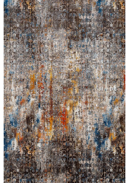 Eskitme Kahverengi Pamuk Dikdörtgen Modern Desenli Pamuk Makinada Yıkanabilir Hav Toz Vermez Leke Tutmayan Kaymaz Taban Dijital Makine Baskı Salon Yolluk Mutfak Halı