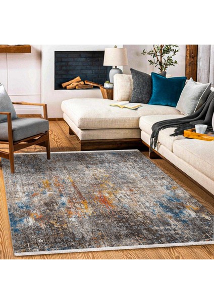 Eskitme Kahverengi Pamuk Dikdörtgen Modern Desenli Pamuk Makinada Yıkanabilir Hav Toz Vermez Leke Tutmayan Kaymaz Taban Dijital Makine Baskı Salon Yolluk Mutfak Halı fiyatları