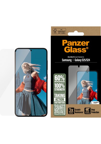 Samsung Galaxy S25 | S24 | Ultra-Wide Fit Tam Koruma Çerçeve Aparatlı Ekran Koruyucu