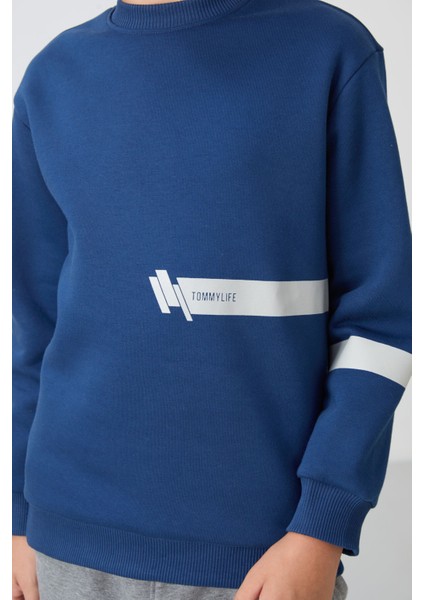 Parlament Pamuklu Kalın Içi Tüylü Yumuşak Dokulu Standart Fit Baskılı Erkek Çocuk sweatshirt - 11238 modelleri