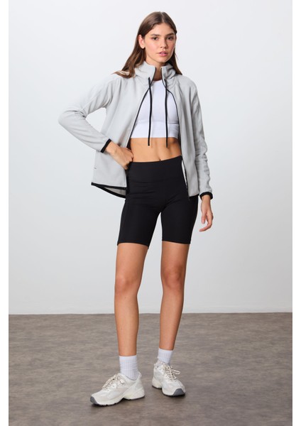 Taş Kalın Yumuşak Dokulu Kapüşonlu Standart Fit Nakışlı Polar Kadın Sweatshirt -97287 indirimleri