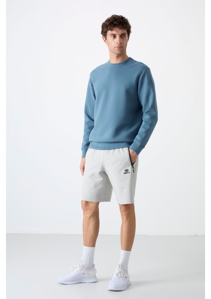 Orman Yeşili Basic O Yaka Rahat Form Erkek Sweatshirt - 88053 modelleri