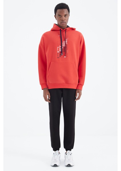 Tommy Life Siyah Bağcıklı Ön Dikiş Detaylı Standart Kalıp Erkek Eşofman Alt - 84994