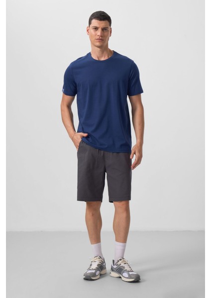 Tommy Life İndigo Erkek Basic Kısa Kol Standart Kalıp O Yaka T-Shirt - 87911 fiyatları