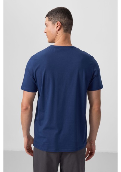 Tommy Life İndigo Erkek Basic Kısa Kol Standart Kalıp O Yaka T-Shirt - 87911 indirimleri