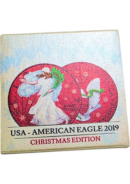 U.s.a. Amerika "silver Eagle" Dollar 2019 Chrıstmas Serisi - 300 Adet Limitli Renkli Baskı *nadır!!! modelleri