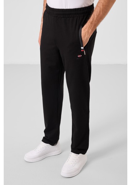 Siyah Fermuar Cepli Dar Kalıp Klasik Paça Erkek Eşofman Alt - 84649 modelleri