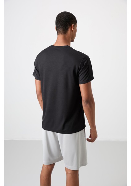 Tommy Life Siyah Polyester Nefes Alan Dokulu Ince Esnek Standart Fit Erkek Performans T-Shirt - 88390 indirimleri