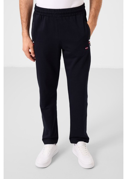 Lacivert Fermuar Cepli Dar Kalıp Klasik Paça Erkek Eşofman Alt - 84649