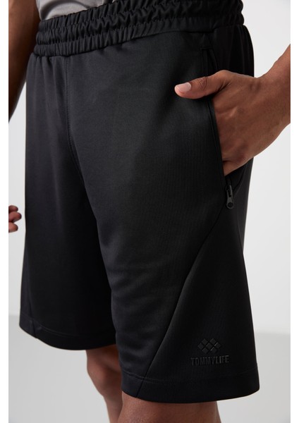 Tommy Life Siyah Polyester Kalın Yumuşak Comfort Fit Erkek Şort - 81273 modelleri