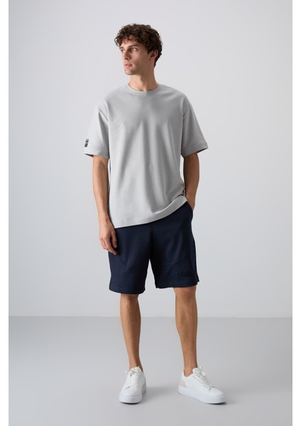 Taş Pamuklu Kalın Yüzeyi Dokulu Oversize Fit Basic Erkek T-Shirt - 88339 fiyatları