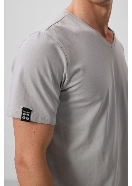 Taş Basic Kısa Kol Standart Kalıp V Yaka Erkek T-Shirt - 87912 modelleri