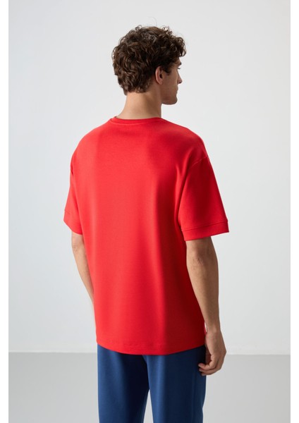 Fiesta-Parlament Pamuklu Kalın Yumuşak Dokulu Oversize Fit Baskılı Erkek T-Shirt - 88320 indirimleri