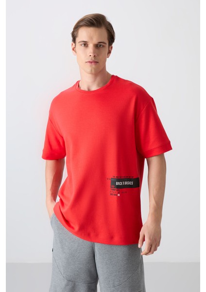 Tommy Life Fiesta Pamuklu Kalın Yumuşak Dokulu Oversize Fit Baskılı Erkek T-Shirt - 88322