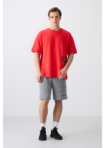 Tommy Life Fiesta Pamuklu Kalın Yumuşak Dokulu Oversize Fit Baskılı Erkek T-Shirt - 88322 fırsatları