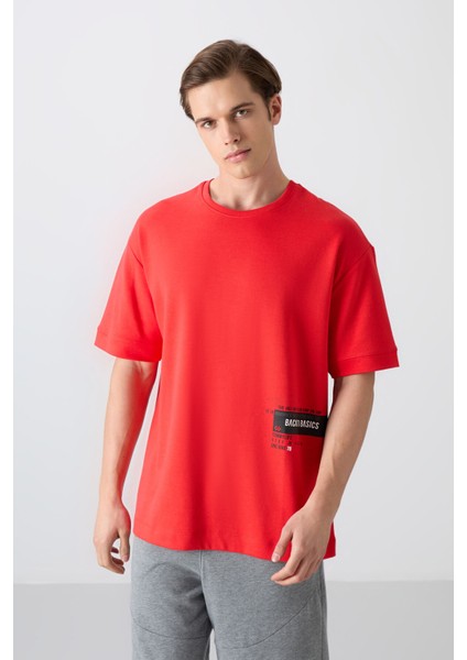 Tommy Life Fiesta Pamuklu Kalın Yumuşak Dokulu Oversize Fit Baskılı Erkek T-Shirt - 88322 indirimleri