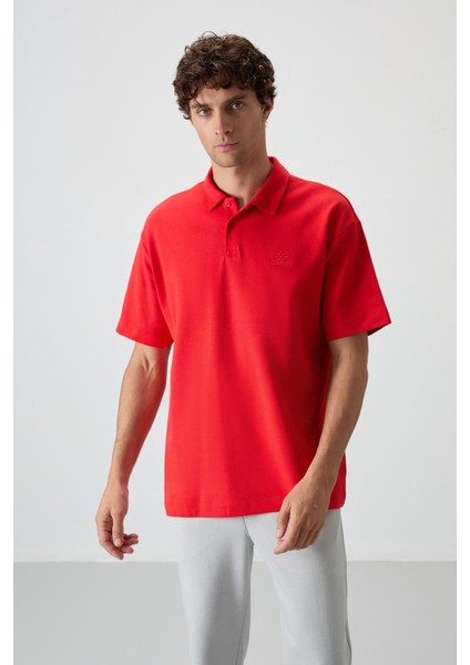 Tommy Life Fiesta Pamuklu Kalın Yumuşak Dokulu Oversize Fit Basic Polo Yaka Erkek T-Shirt - 88327 fırsatları