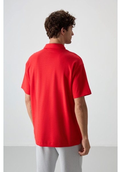 Tommy Life Fiesta Pamuklu Kalın Yumuşak Dokulu Oversize Fit Basic Polo Yaka Erkek T-Shirt - 88327 indirimleri