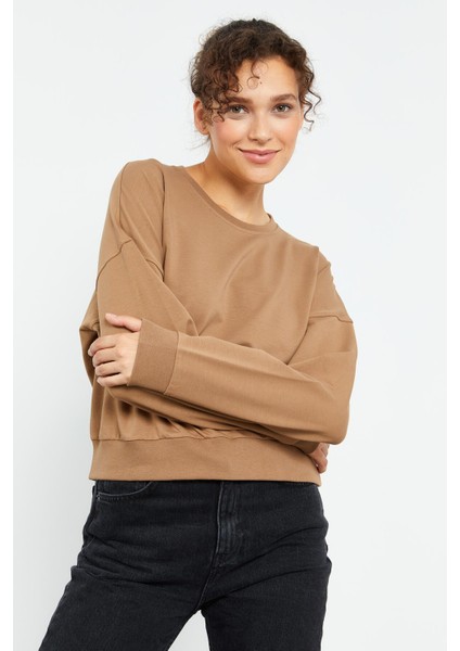 Toprak Basic Rahat Form O Yaka Kadın Sweatshirt - 97114 modelleri
