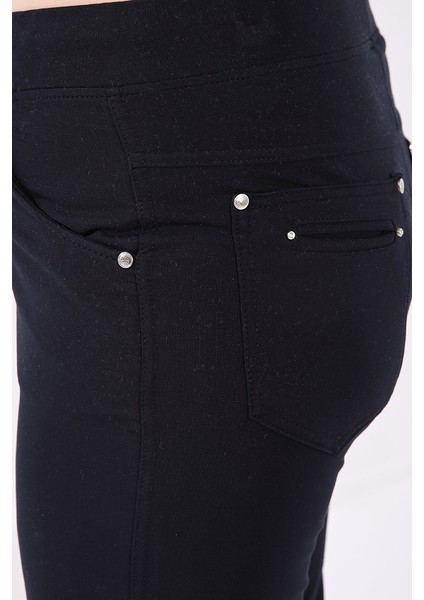 Lacivert Klasik Paça Taş Detaylı Kadın Büyük Beden Eşofman Alt - 94040 fırsatları