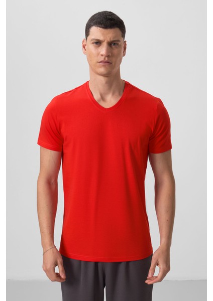 Fiesta Basic Kısa Kol Standart Kalıp V Yaka Erkek T-Shirt - 87912