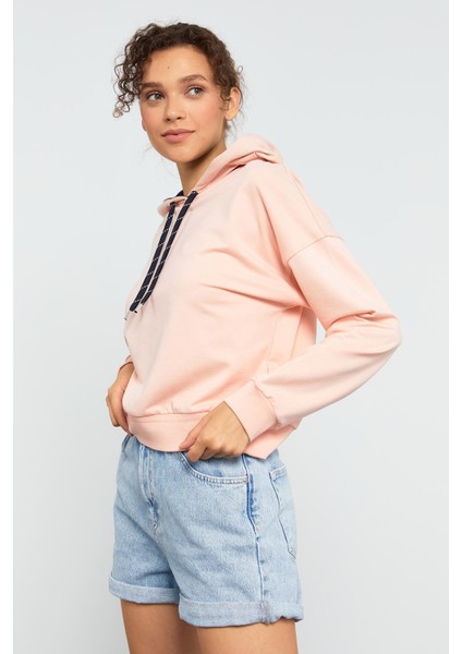 Tommy Life Klasik Kapüşonlu Kadın Sweatshirt