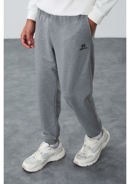 Tommy Life Gri Melanj Erkek Cepli Standart Kalıp Jogger Eşofman ALT-84652 modelleri