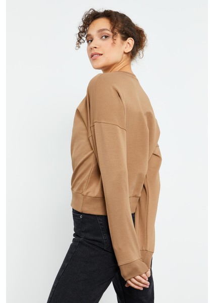 Toprak Basic Rahat Form O Yaka Kadın Sweatshirt - 97114 indirimleri