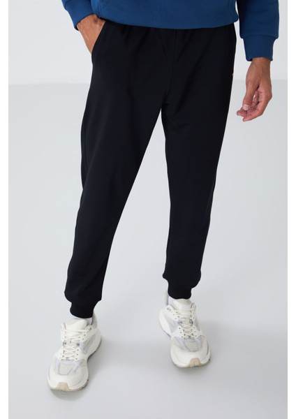 Lacivert Klasik Cepli Standart Kalıp Manşetli Erkek Eşofman Alt - 84652