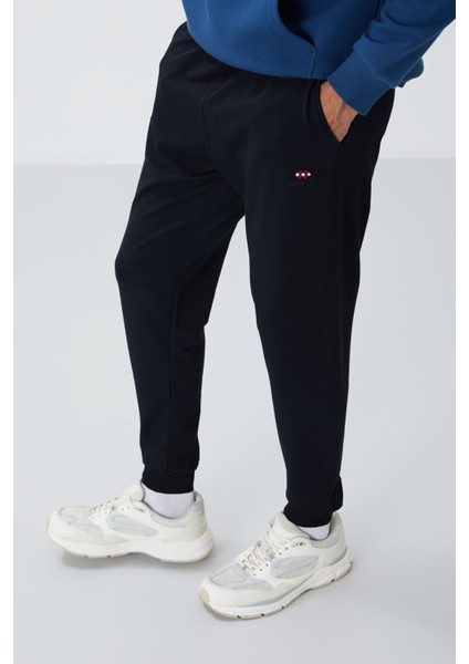 Lacivert Klasik Cepli Standart Kalıp Manşetli Erkek Eşofman Alt - 84652 modelleri