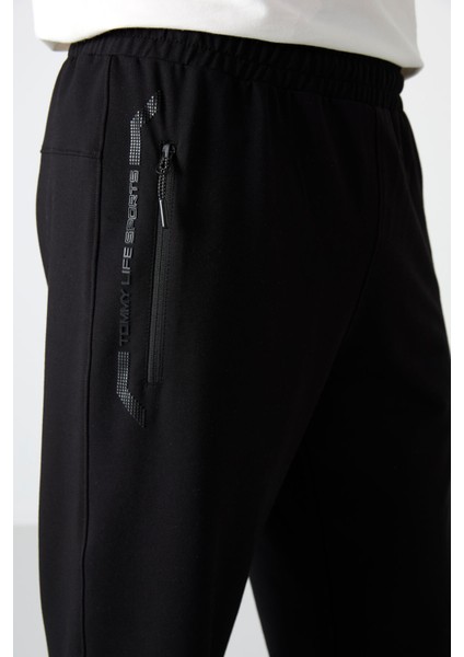 Siyah Fermuar Cepli Standart Kalıp Klasik Paça Erkek Kapri - 83091 modelleri