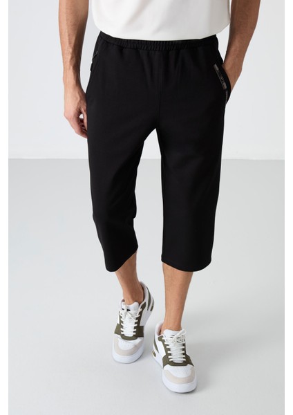 Siyah Ön Cep Detaylı Standart Kalıp Klasik Paça Erkek Kapri - 83092 fiyatları