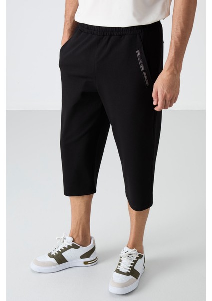 Siyah Ön Cep Detaylı Standart Kalıp Klasik Paça Erkek Kapri - 83092 fırsatları