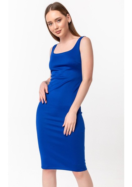 Kare Yaka Elbise 15L4246-L